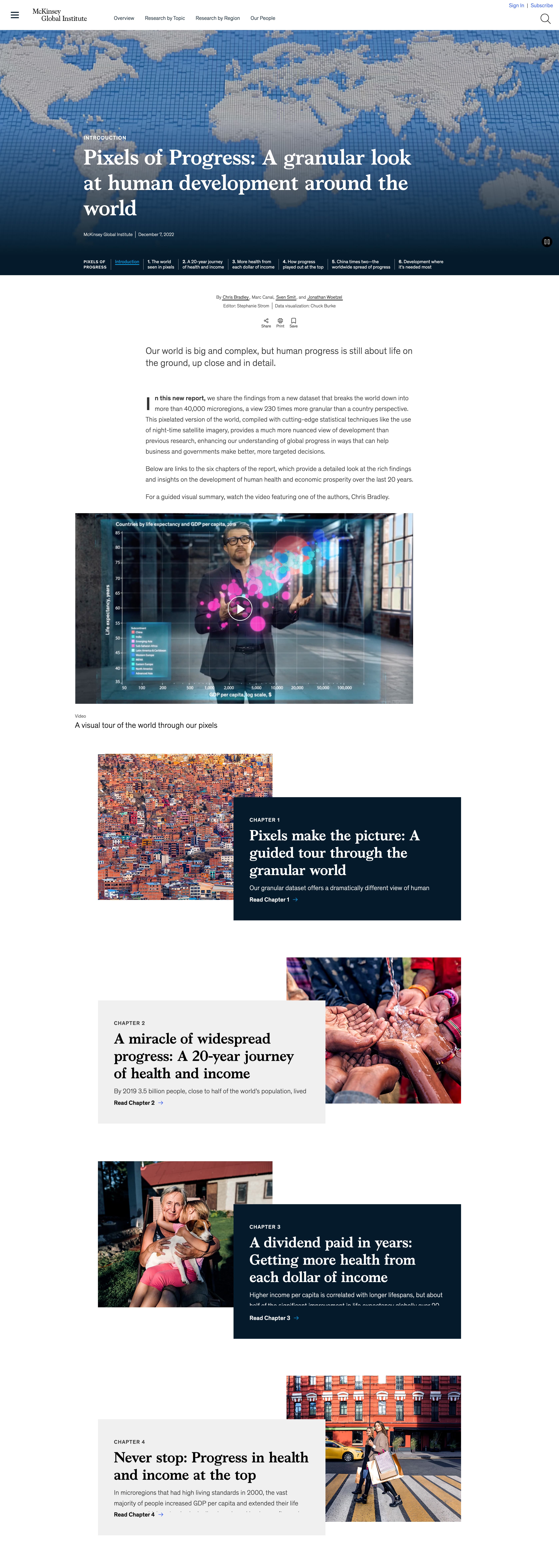 McKinsey Pixels of Progress report visualization